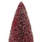Hello Honey® 11" Purple & Burgundy Ombre Bottle Brush Tree with Wood Base and Glitter